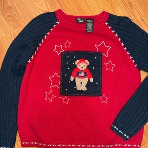 Vintage 90’s Patriotic Bear Sweater